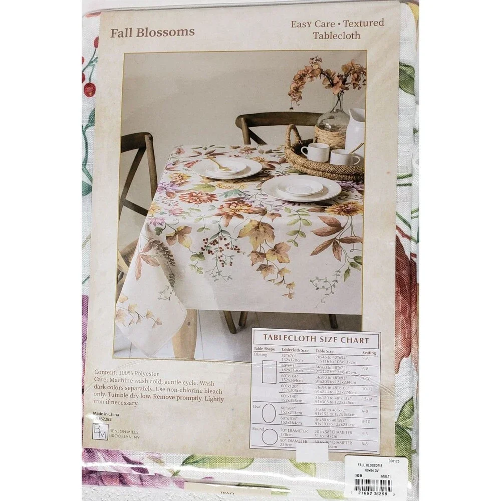 Printed Fabric Tablecloth,60